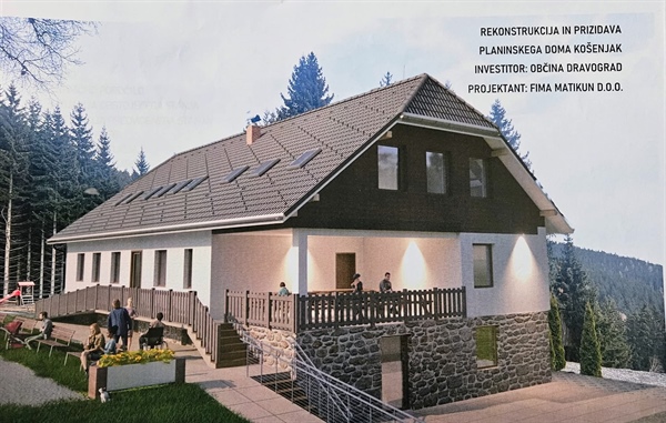 Občina Dravograd prenavlja planinski dom na Košenjaku