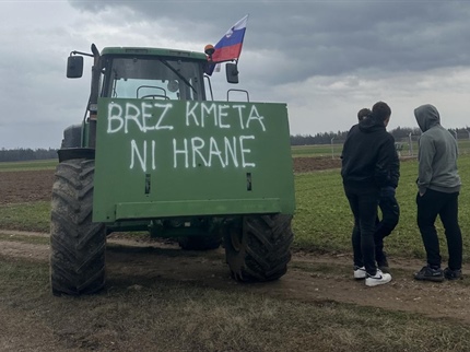 Kmečki protest pred parlamentom