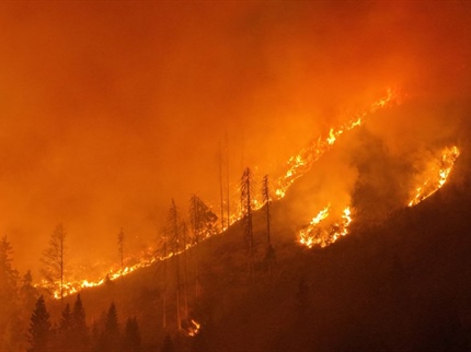 Gozdni požar v občini Šmohor na avstrijskem Koroškem se širi