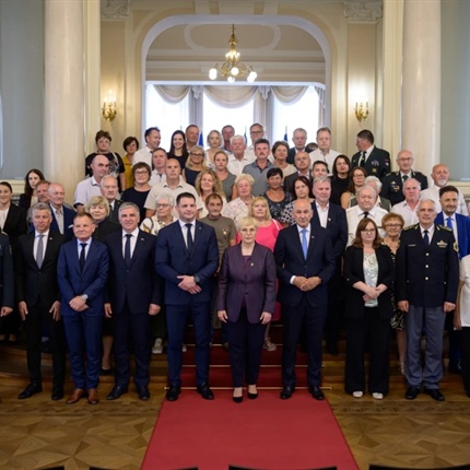 Sprejem za svojce padlih za Slovenijo