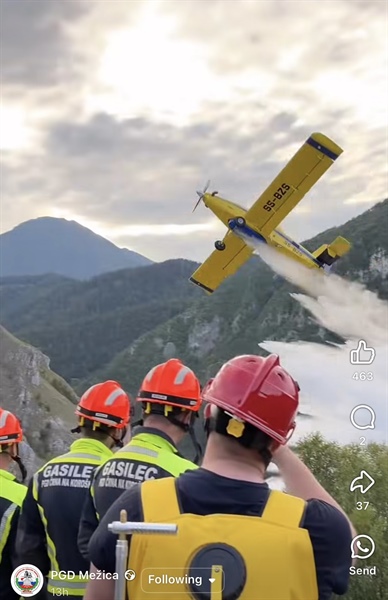 Bo potrebna ponovna aktivacija Air tractorjev ? Požar v Žerjavu še zdaleč ni pogašen !
