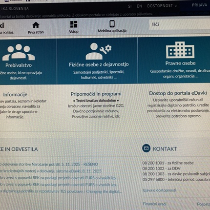 Težave pri oddaji DDV evidenc na FURS