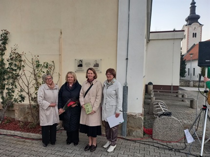 Poklon Slovenjgradčanov Gusti Stridsberg in Francu Kavčiču