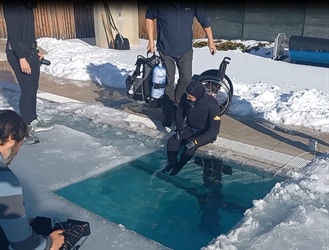 Občutki tetraplegika Aleša Povšeta Yode pod ledom v Slovenj Gradcu