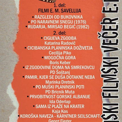 10. jubilejni Filmski večer Emila Milana Savellija - poklon goram in naravi