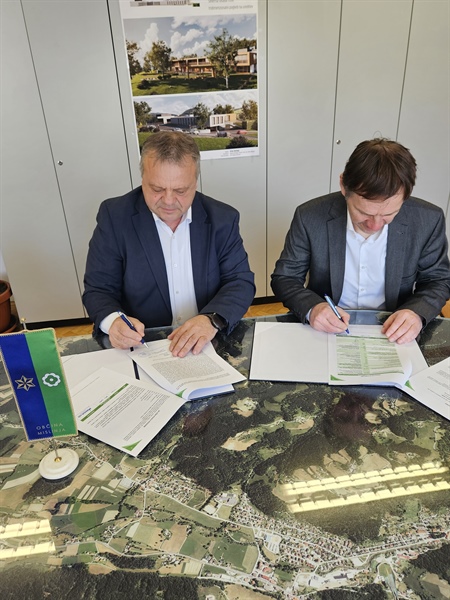 V Mislinji podpisali pogodbo z izvajalcem gradnje novega vrtca