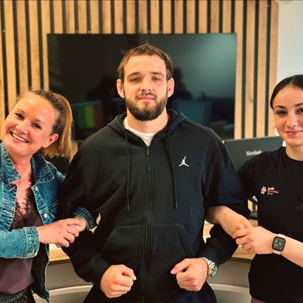 Jevgenija Gajić in Nace Herkovič pred odhodom v Gruzijo