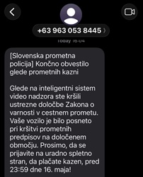 Ste prejeli SMS sporočilo o prometnem prekršku? Pozor, gre za prevaro!