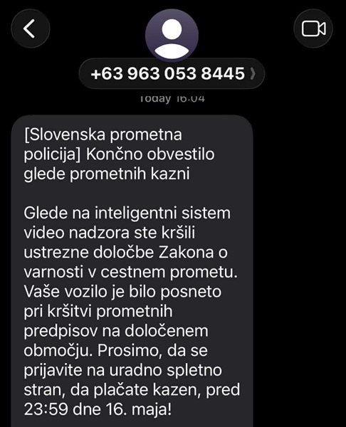 Ste prejeli SMS sporočilo o prometnem prekršku? Pozor, gre za prevaro!