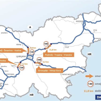 Vozniki, pozor. Na teh avtocestnih odsekih prihaja sekcijsko merjenje!