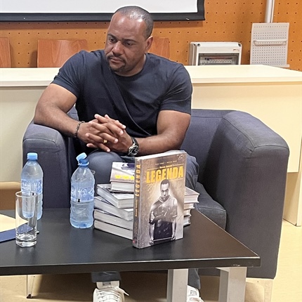 Marcos Tavares, nogometna legenda, obiskal slovenjgraške nogometaše