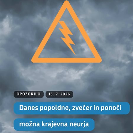 Vremensko dogajanje se stopnjuje – možna tudi toča