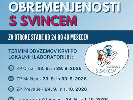 Na Koroškem bodo v prihodnjih dneh preverjali izpostavljenost najmlajših svincu – na odvzem krvi so povabili kar 473 otrok.
