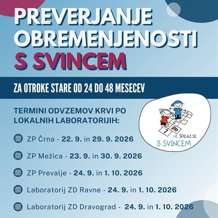 Na Koroškem bodo v prihodnjih dneh preverjali izpostavljenost najmlajših svincu – na odvzem krvi so povabili kar 473 otrok.