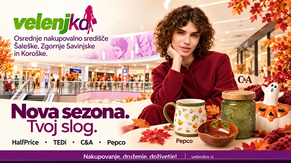 Jesen po tvoje: modne najdbe in ideje za dom v Velenjki